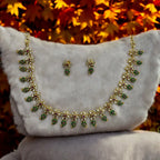 Enchanted Emerald Necklace and Earrings Set