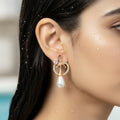 Pearl Drop Bow Halo Pair of earrings