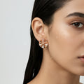 Radiant Disc CZ Stud Gold earring