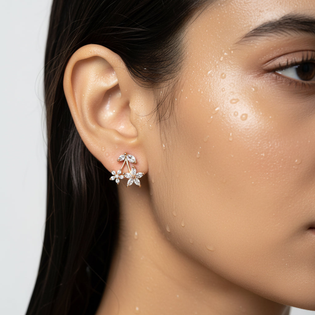 Radiant Floral Bouquet Studs earring