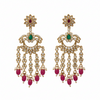 Rani Meher Kundan Chandbali Earrings