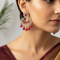 Red and gold earrings