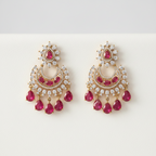 Rani Noor Kundan Chandbali Earrings