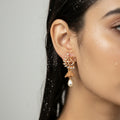 Regal Peacock Jhumka Earrings Gold earring