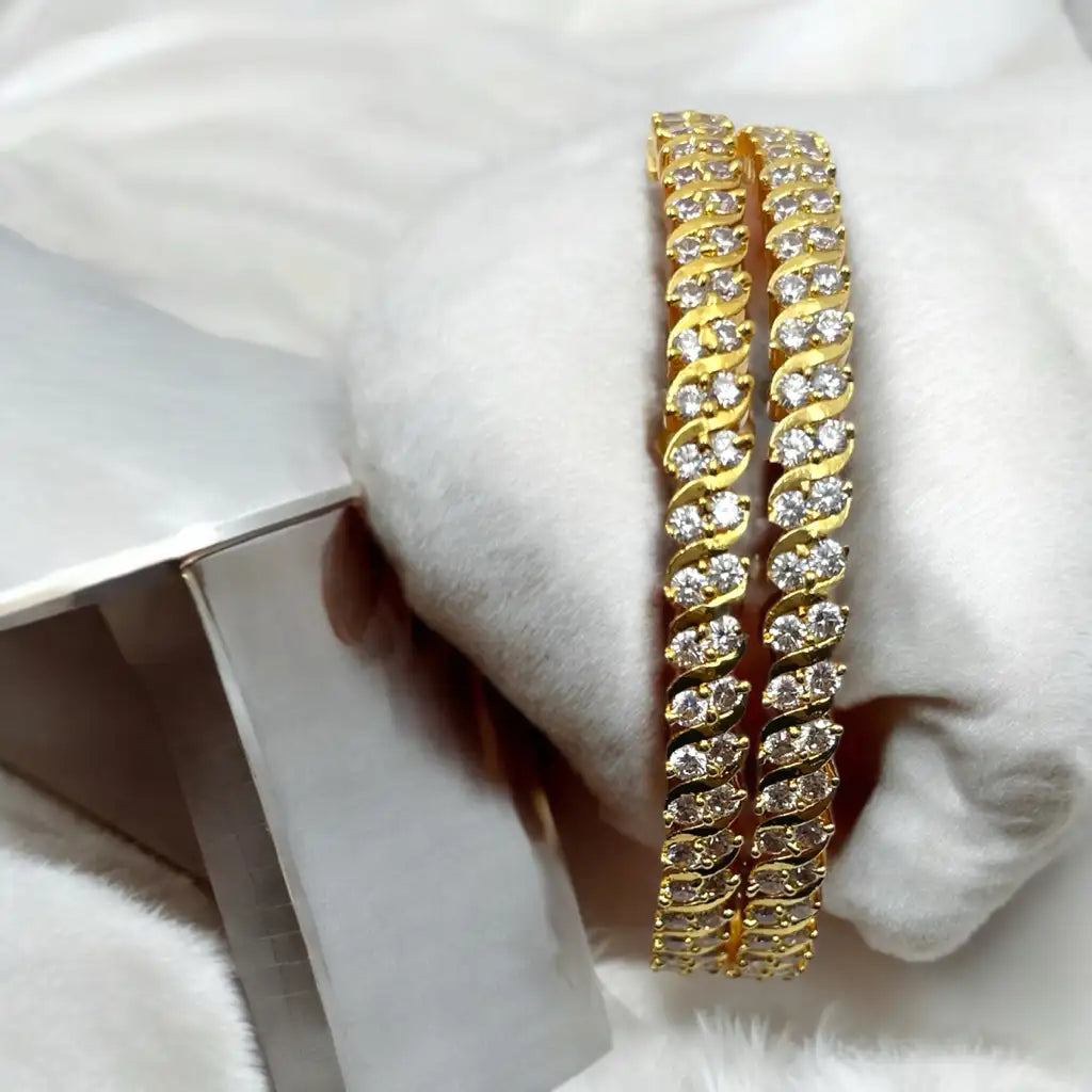 Radiant Crystal Bangle Set