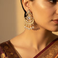 Gold and crystal earrings 