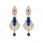 Royal Sapphire Cascade Statement Earrings