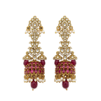 Ruby Pearl Jhumka Chandelier Earrings