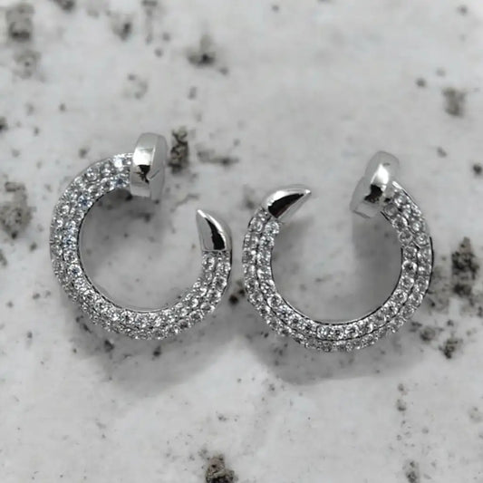 Luxe Crystal Crescent Earrings