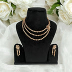 Royal Cascade American Diamond (AD) Necklace and Earrings Set