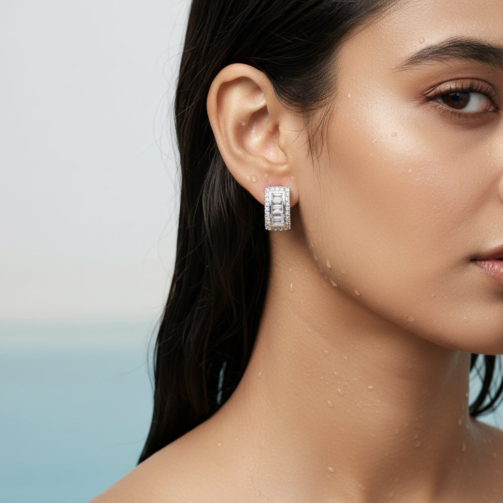 Sleek Modern Silver earring