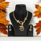 Enchanted Bloom American Diamond (AD) Necklace and Earrings Set