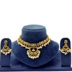 Temple Pearl Pendant Choker Set