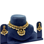 Temple Pearl Pendant Choker Set