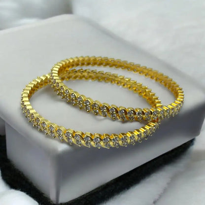 Radiant Crystal Bangle Set