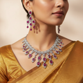 Radiant Elegance American Diamond (AD) Necklace and Earrings Set