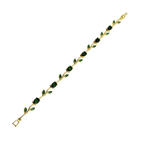 Green bracelet on a white background