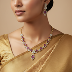 Regal Amethyst Necklace & Earrings Set