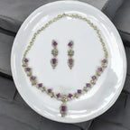Regal Amethyst Necklace & Earrings Set