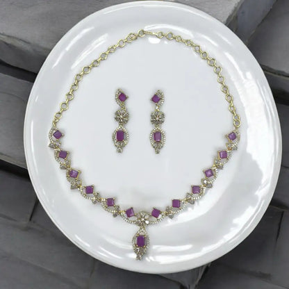 Regal Amethyst Necklace & Earrings Set