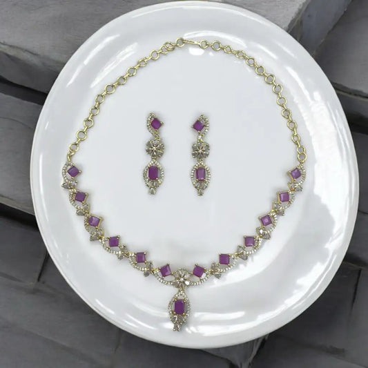 Regal Amethyst Necklace & Earrings Set