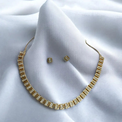 Regal Bar Necklace and Earring Set