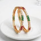 KJ-AI-GALLERY-v1 | Aarunya Prism Bangles — occasion scene | Krystal Jewels