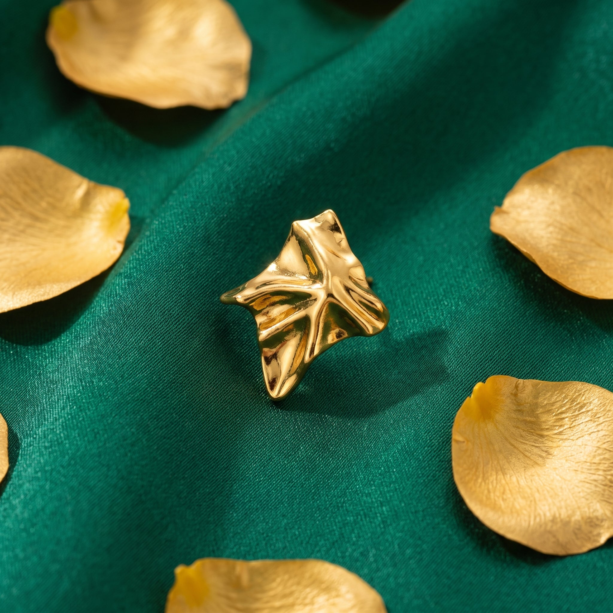 Abstract Crinkled Earrings — festive editorial view, Krystal Jewels