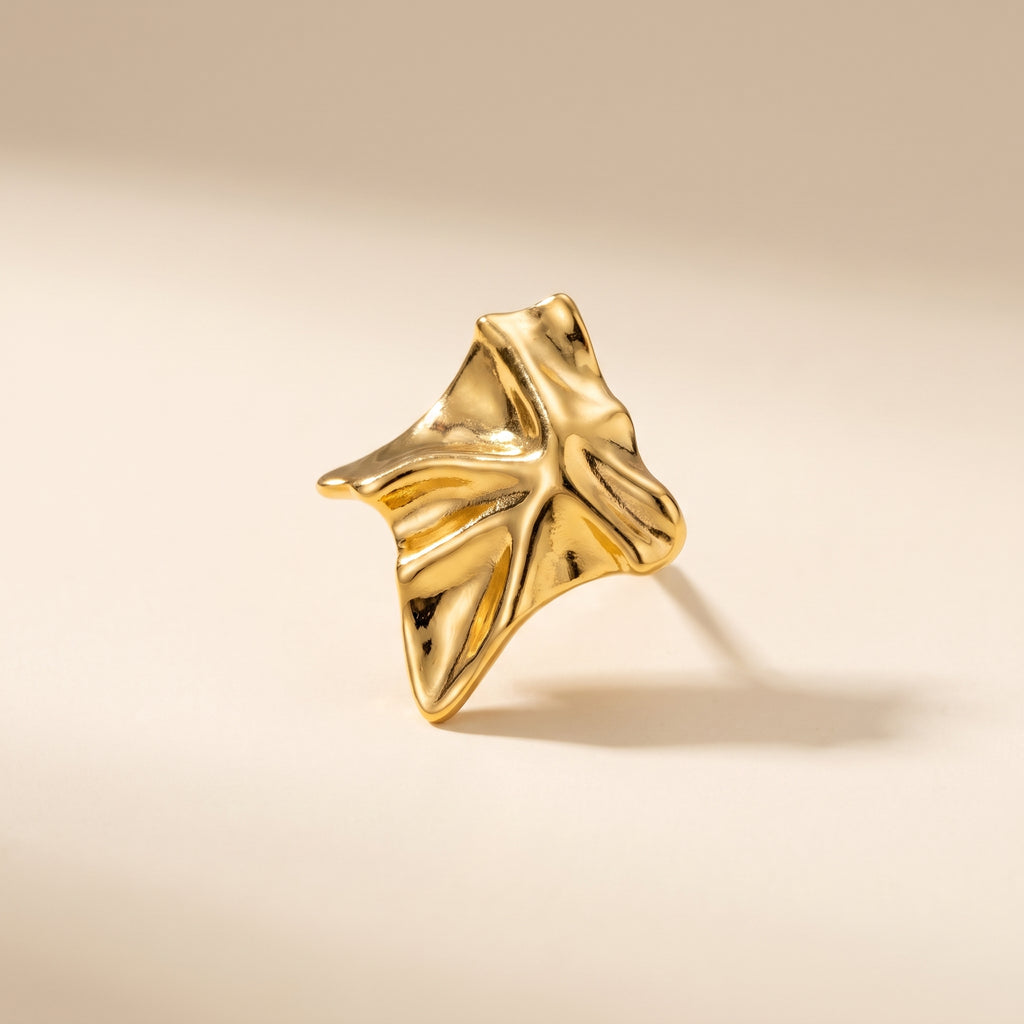 Abstract Crinkled Earrings — studio hero view, Krystal Jewels