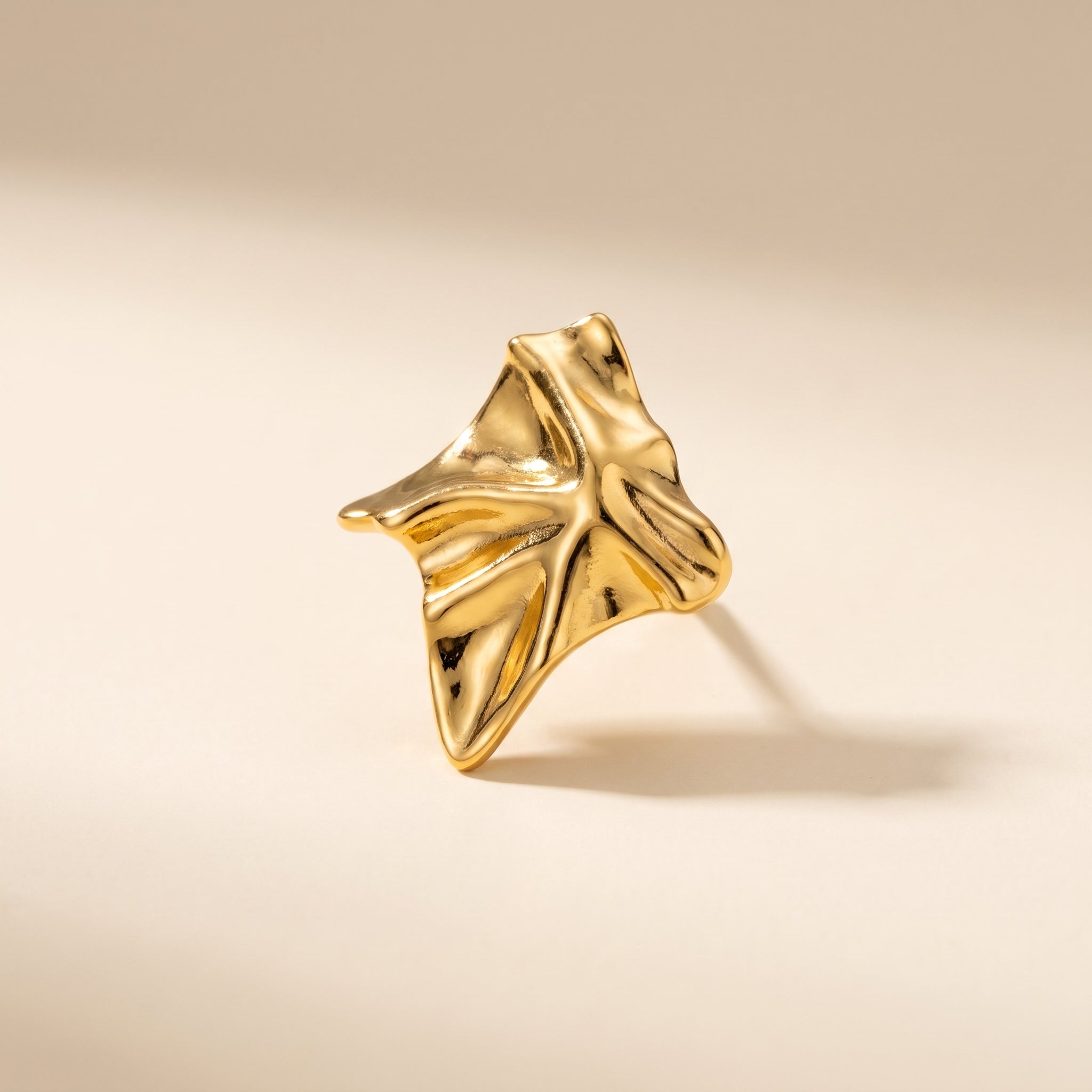 Abstract Crinkled Earrings — studio hero view, Krystal Jewels