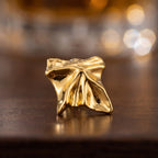 Abstract Crinkled Earrings — macro detail view, Krystal Jewels