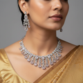 Frosted Elegance AD Necklace Set