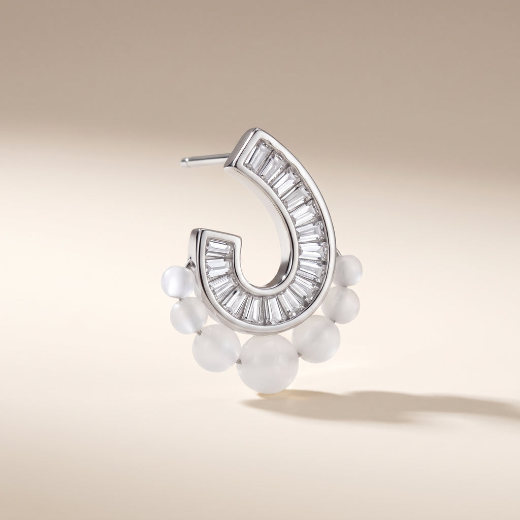 Beaded Curves Earrings — studio hero view, Krystal Jewels