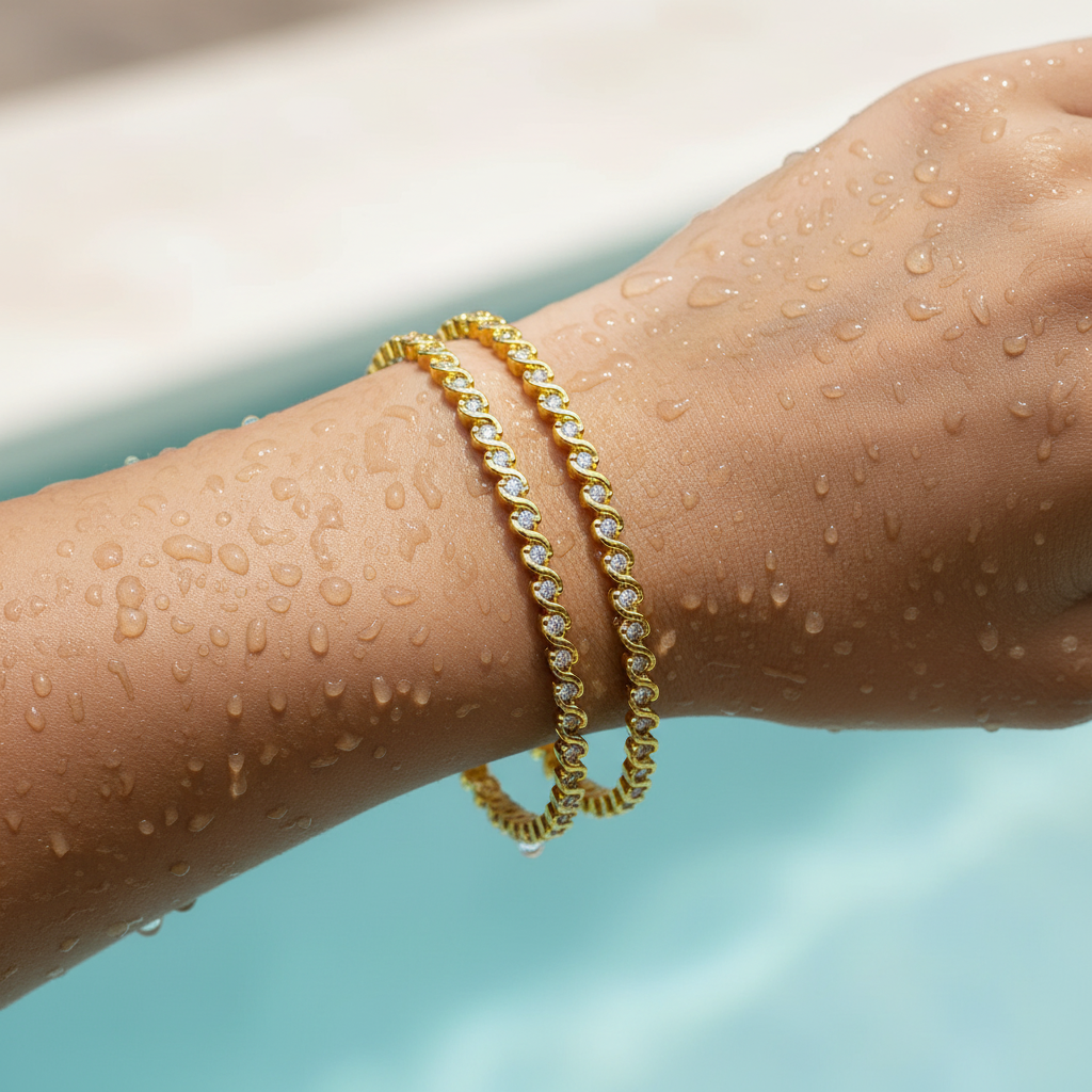 Golden Waves Bangle Set