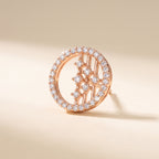 Blossom Halo Circle Stud Earrings — studio hero view, Krystal Jewels