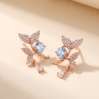 Blossom Sparkle Leaf Earrings
