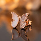 Blush Butterfly Stud Earrings