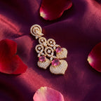 Blush Heart Cascade Earrings