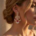 Blush Heart Cascade Earrings