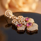 Blush Heart Cascade Earrings