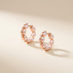 Blush Pearl Curve Huggie Earrings