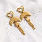 KJ-AI-GALLERY-v1 | Boho Celestial Earrings — styling flat-lay | Krystal Jewels