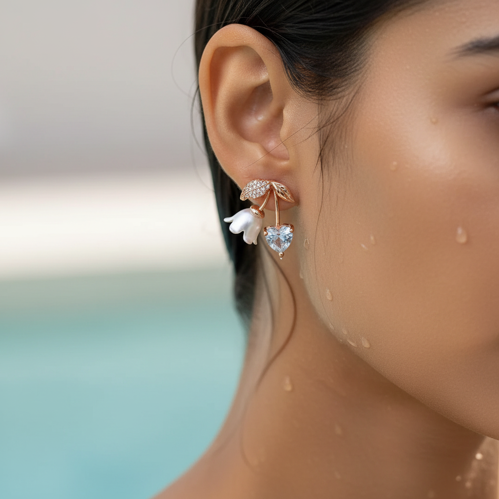 Heart Bloom Floral Earrings