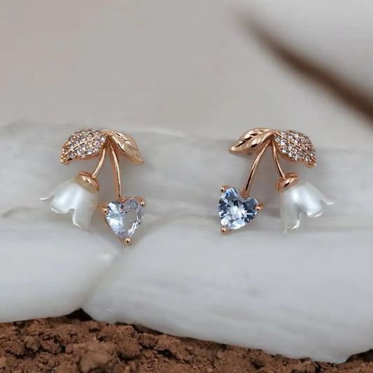 Heart Bloom Floral Earrings