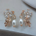 Floral Elegance Pearl Drop Earrings