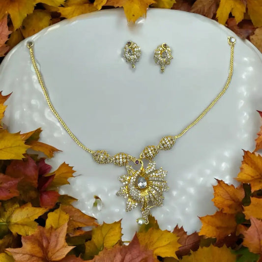 Radiant Sunflower Necklace & Earrings Set
