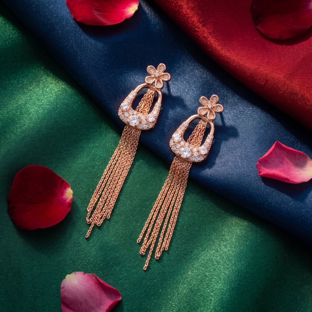 Floral Cascade Drop Earrings