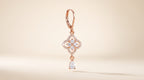 Floral Clover Drop Earrings