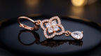 Floral Clover Drop Earrings
