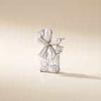Floral Crystal Drop Stud Earrings